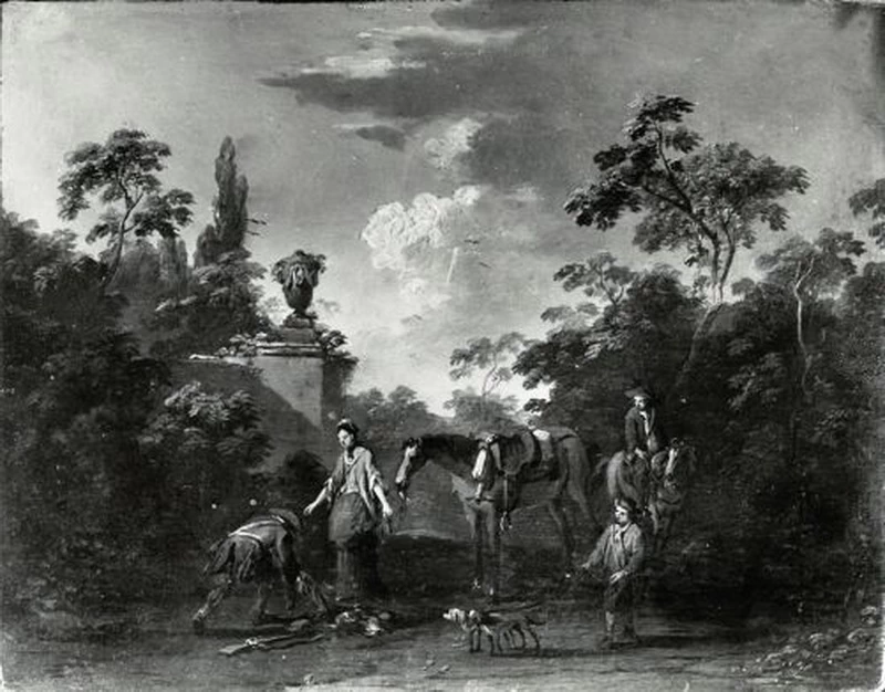 Partita di caccia in un parco
